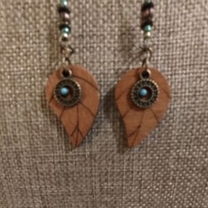 Carved Flower Retro Bohemian         Dangle Earrings